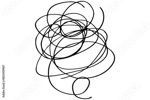 もやもやアイコン｜悩み・不満・ストレスを表す手描き線画イラスト