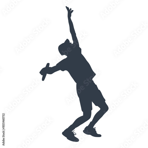 Tennis player man silhouette
