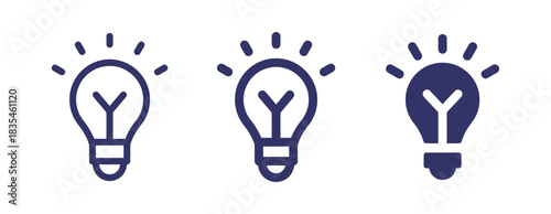 light bulb, idea, innovation, creativity, inspiration, symbol, icon, outline, solid, simple, graphic, design, concept, electricity, energy, bright, thinking, solution, eureka, knowledge, wisdom, techn