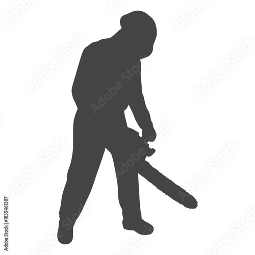 Woodsman outdoors silhouette