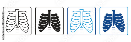 X ray icon Set Multiple Style Collection. Vector illustration.