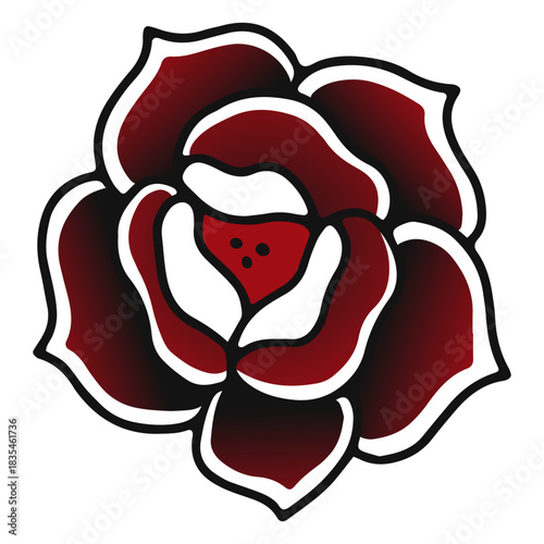 Flower tattoo traditional rose