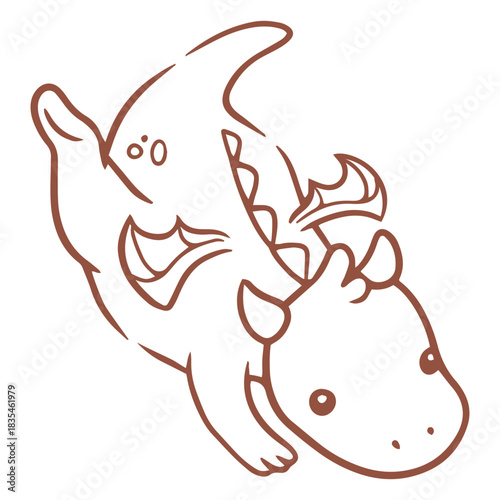 Baby dragon kawaii stroke