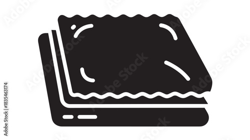 Delicious homemade lasagna icon ready to serve, perfect for restaurant menus, cooking blogs, or Italian food promotions, offering a taste of comfort and culinary delight