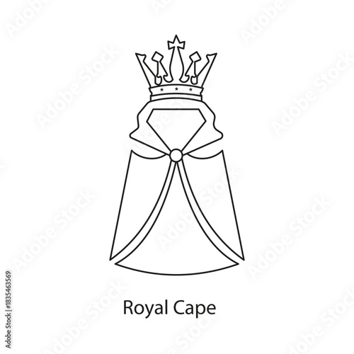 Royal Cape Icon. Vector Design