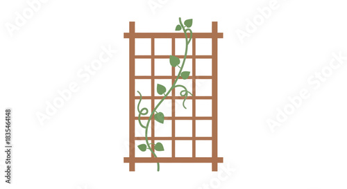 Simple trellis with vine