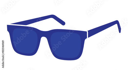 Blue sunglasses isolated