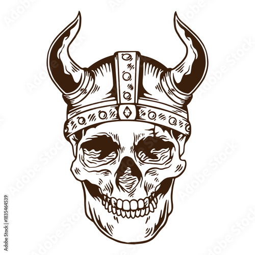 Viking nordic people skull