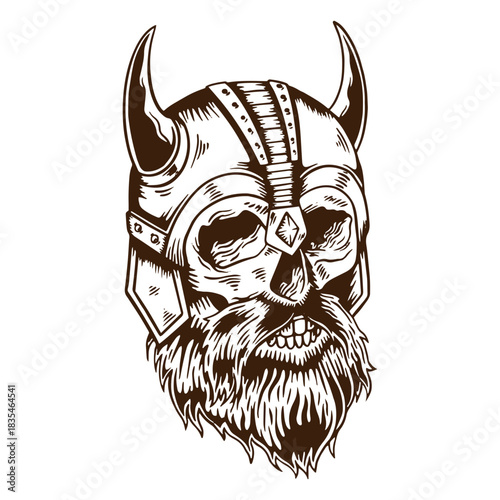 Viking nordic helmet warrior skull