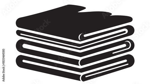 Cleanly folded stack of three textiles or linens ready for storage or display in a minimalist design setting