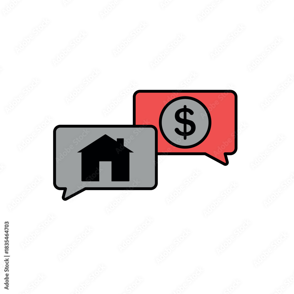 Fototapeta premium Icon a negotiation, isolated against a clean background.