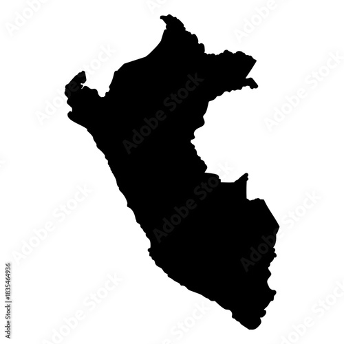 A silhouette of the map of Peru