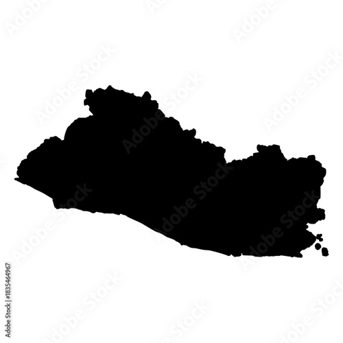 A silhouette of the map of El Salvador