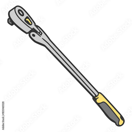 Long-reach ratchet handle icon