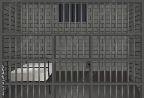 Prison bars cell. vector illustration