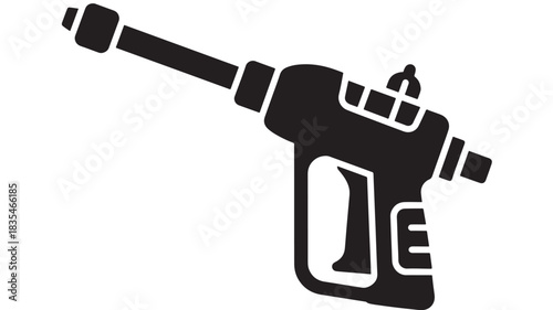Essential silhouette icon representing a powerful pressure washer spray gun for heavy duty cleaning tasks and maintenance projects
