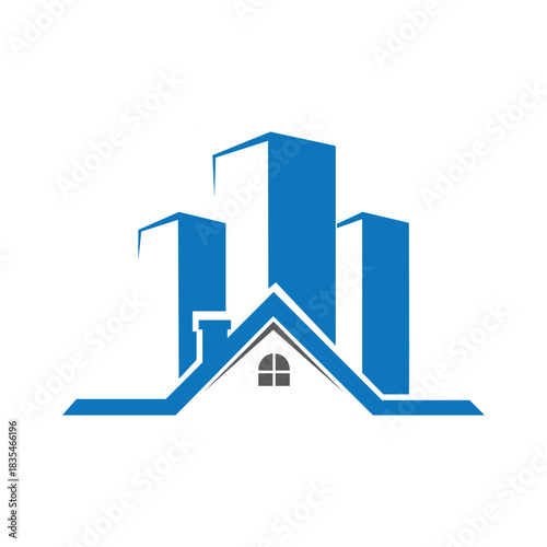 City building and home logo vector for real estate developers, property business and construction branding.