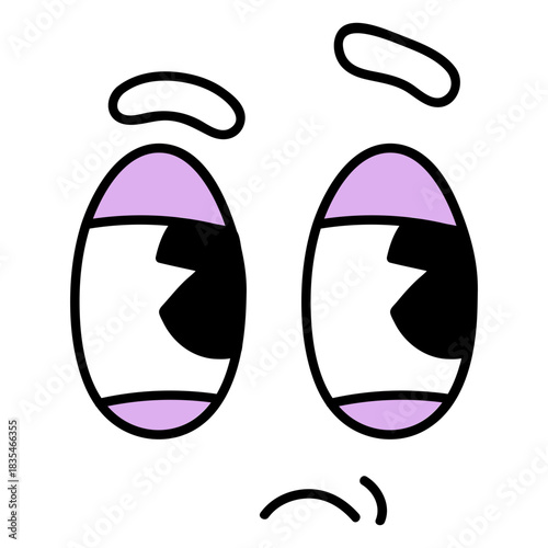 Disappointed cartoon visage