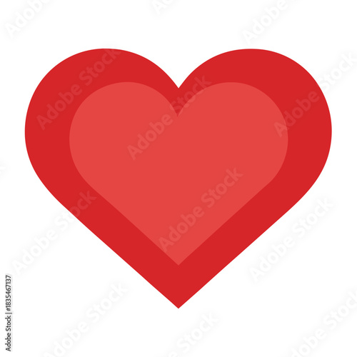 Classic red heart symbol for valentine s day celebrations and romantic design projects