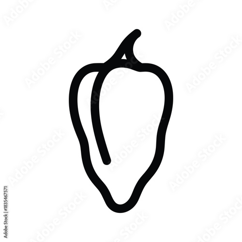 Chili pepper simple vector illustration for food blog exactly hundred characters