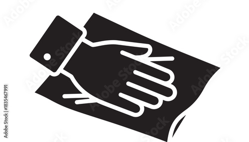 Professional cleaning service in action, hand wiping surface with cloth for hygiene, ideal for cleanliness campaigns and promoting healthy living, sanitation and disinfecting practices