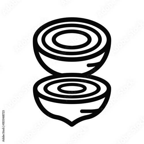 Turnip cut in half showing internal structure of root vegetable from healthy vegetarian diet