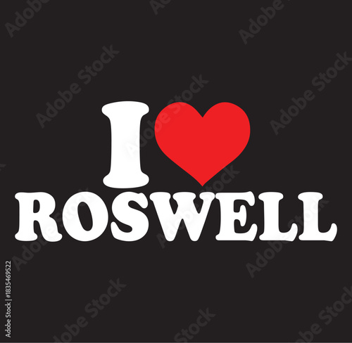 I love roswell silhouette design featuring an isolated ufo and text on a transparent background isolated on transparent background