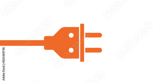 Orange two-prong plug