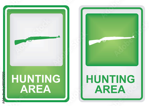Hunting area sign. vector illustration	