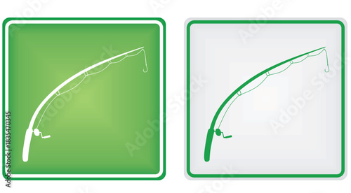 Fishing area sign. vector illustration	