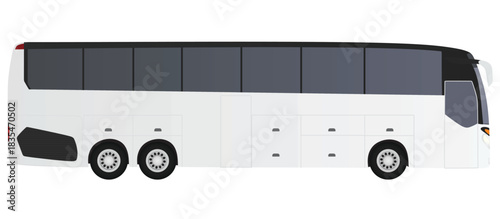 White tourist bus. vector illustration	