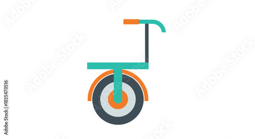 Flat illustration of a scooter, front view
