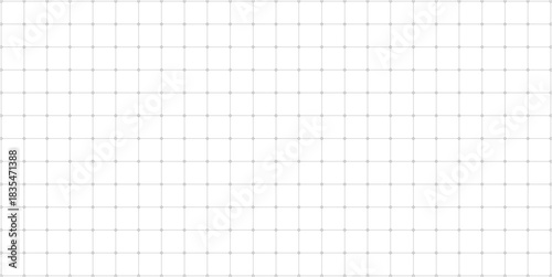 Black circles and lines grid texture on white background. FUI science grid backdrop. Math or technological notebook blank sheet.