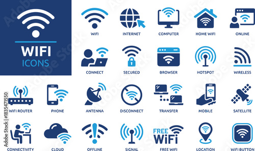 wifi, icons, internet, computer, home wifi, online, connect, secured, browser, hotspot, wireless, wifi router, phone, antenna, disconnect, transfer, mobile, satellite, connectivity, cloud, offline, si