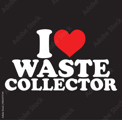 I love waste collector silhouette isolated on transparent background