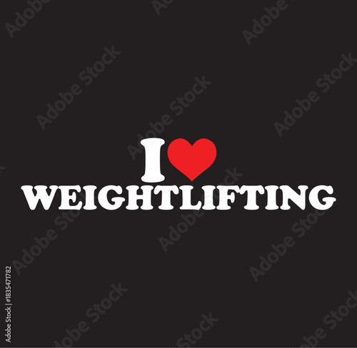 I love weightlifting silhouette design with strongman icon isolated on transparent background