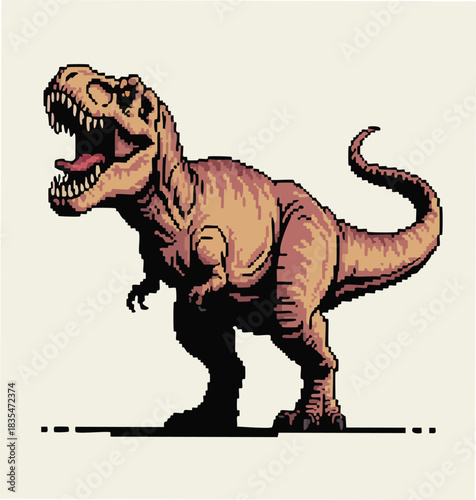 Pixel T-Rex – Classic 8-Bit Tyrannosaurus Sprite