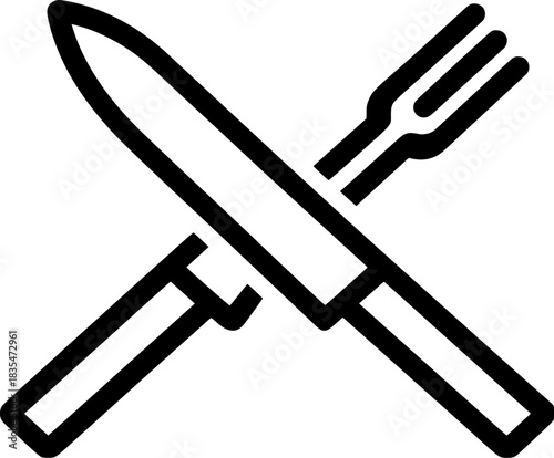 Culinary Contrast - Art Eating Cooking | Clean, isolated vector art for creative projects.