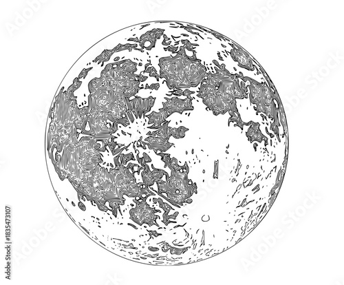 Lunar Eclipse: Celestial Spectacle | Clean, isolated vector art for creative projects.