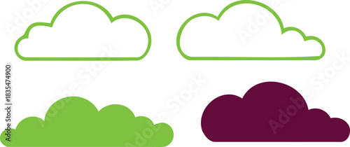 Islamic sacred symbols: mosque, minaret, crescent, lantern, divine text