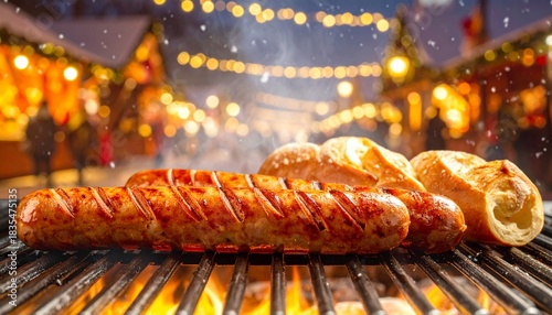 Saftige, goldbraun gegrillte Bratwürste