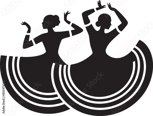 vector illustration of a dancing woman