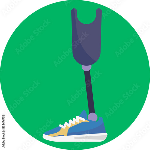 Artificial leg designed to replace a missing limb and restore mobility.