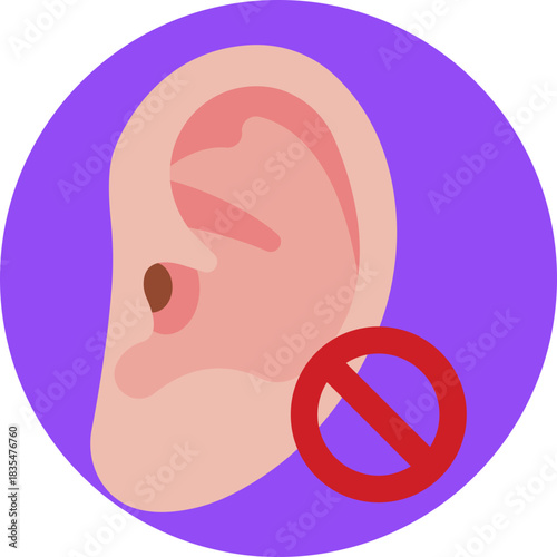 Symbol representing a person who is deaf or hard of hearing.