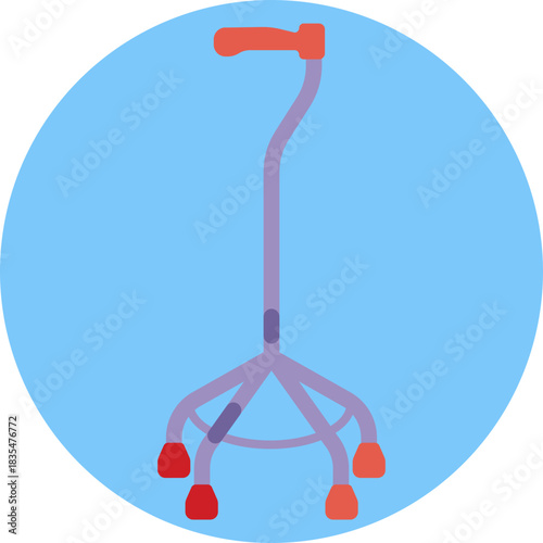 A cane used to support walking for people with mobility challenges.