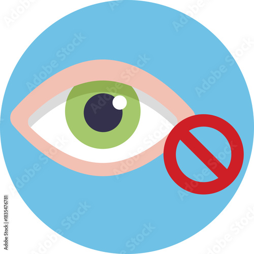 Symbol representing blindness or low vision.