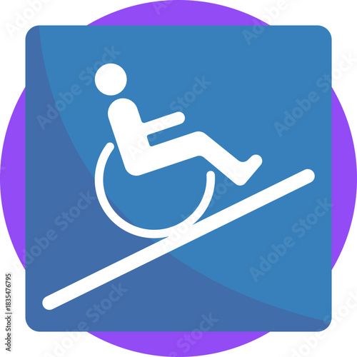 A symbol showing wheelchair-friendly facilities.