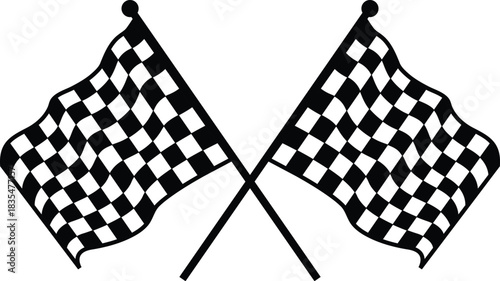 double crossed racing flag vector file 