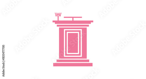 Pink podium icon