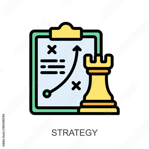 Strategy lineal color icon